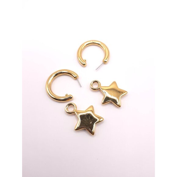 ✨ Celestial Star Hoop Earrings - Pure Golden Vibes ✨ - Picture 5 of 5